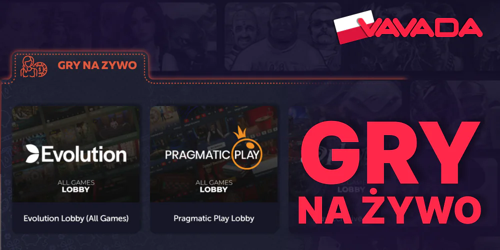 Sekcja gier na żywo na Vavada Polska