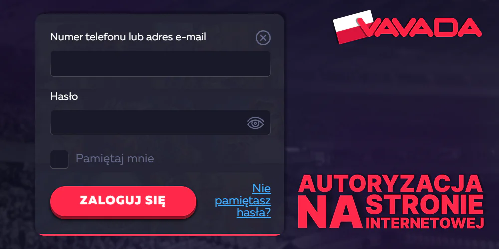 Wejdź na stronę internetową Vavada w Polsce i zaloguj się na swoje konto